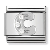 Nomination Composable Classic Link 330301/03 Letter C with CZ in 925 Silver